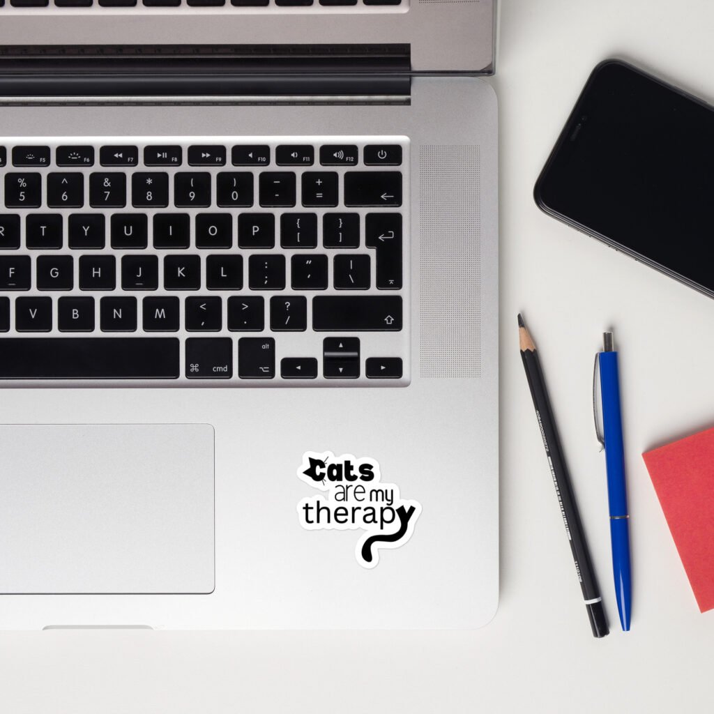 Cats Are My Therapy Vinyl Sticker