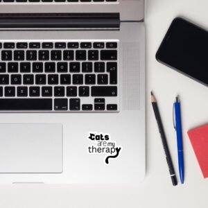 Cats Are My Therapy Vinyl Sticker