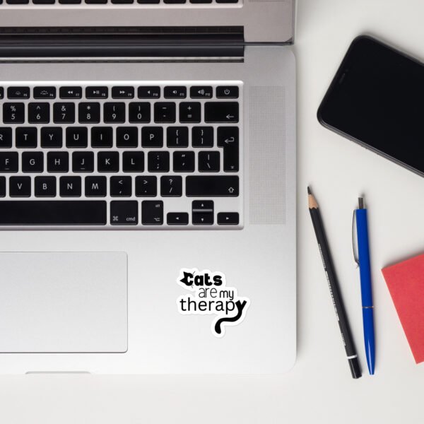 Cats Are My Therapy Vinyl Sticker