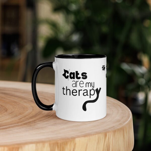 Cats Are My Therapy and My Therapy is Better Than Yours Mug - Image 2