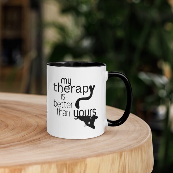 Cats Are My Therapy and My Therapy is Better Than Yours Mug - Image 3