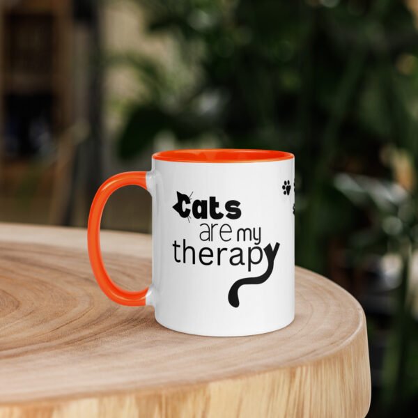 Cats Are My Therapy and My Therapy is Better Than Yours Mug - Image 5