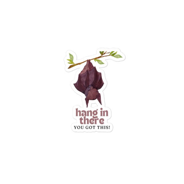 Hang in There Bat Sticker - Image 2