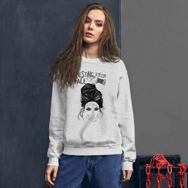 Halloween Funny - Resting Stitch Face Unisex Sweatshirt - Image 6