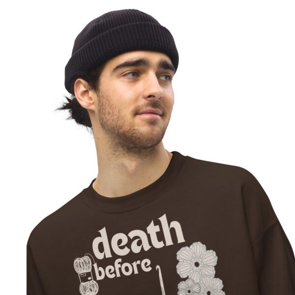 Halloween Funny - Death Before Unfinished Projects Unisex Sweatshirt - Image 2