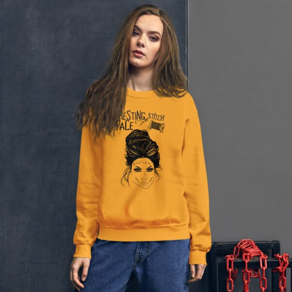 Halloween Funny - Resting Stitch Face Unisex Sweatshirt - Image 3