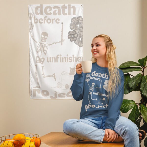 Halloween Funny - Death Before Unfinished Projects Unisex Sweatshirt - Image 91