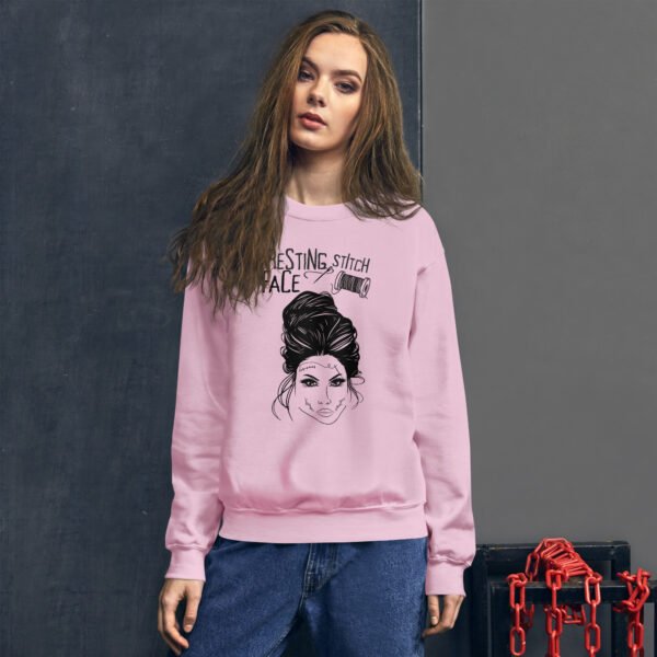Halloween Funny - Resting Stitch Face Unisex Sweatshirt - Image 5