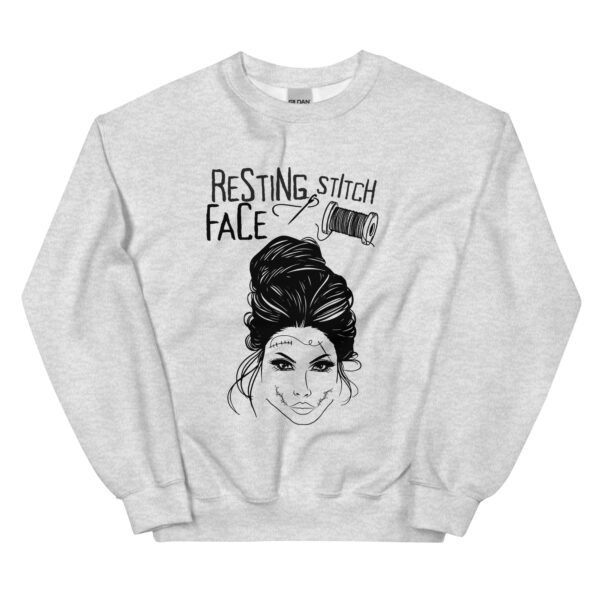 Halloween Funny - Resting Stitch Face Unisex Sweatshirt - Image 7