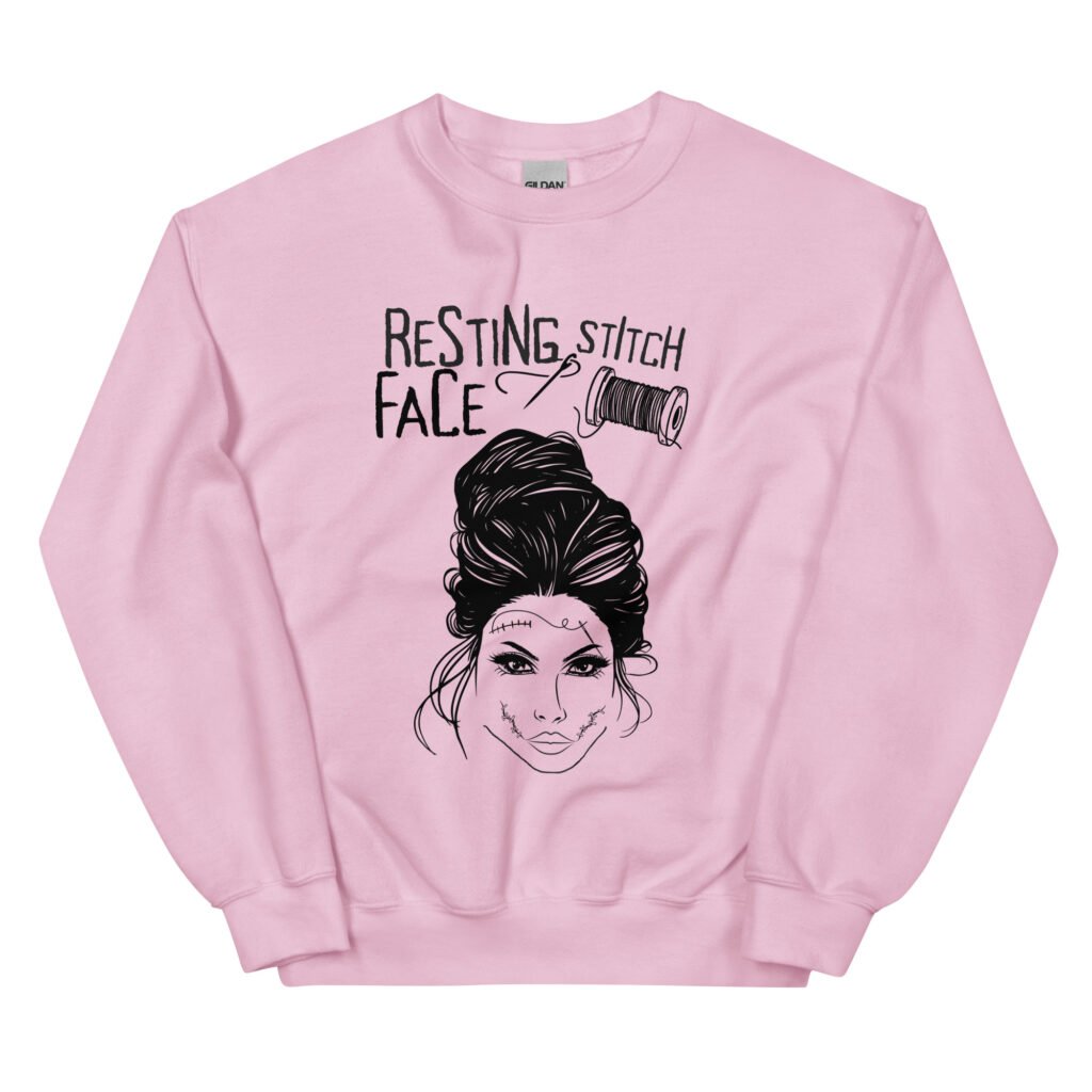 Halloween Funny - Resting Stitch Face Unisex Sweatshirt