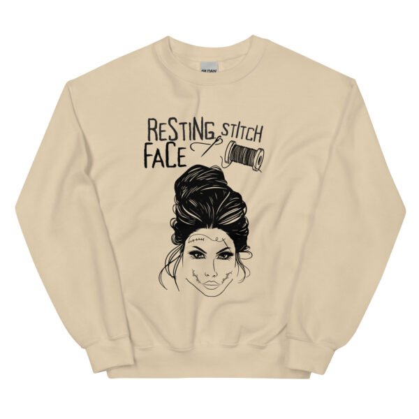 Halloween Funny - Resting Stitch Face Unisex Sweatshirt - Image 6