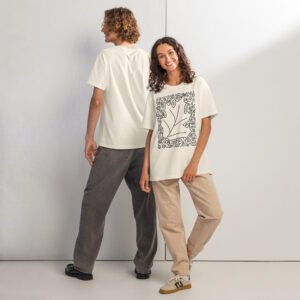 Leaf & Doodle Unisex Oversized T-shirt
