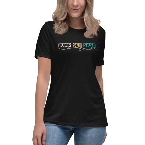 Bump. Set. Sass Women's Volleyball Relaxed T-Shirt - Image 4
