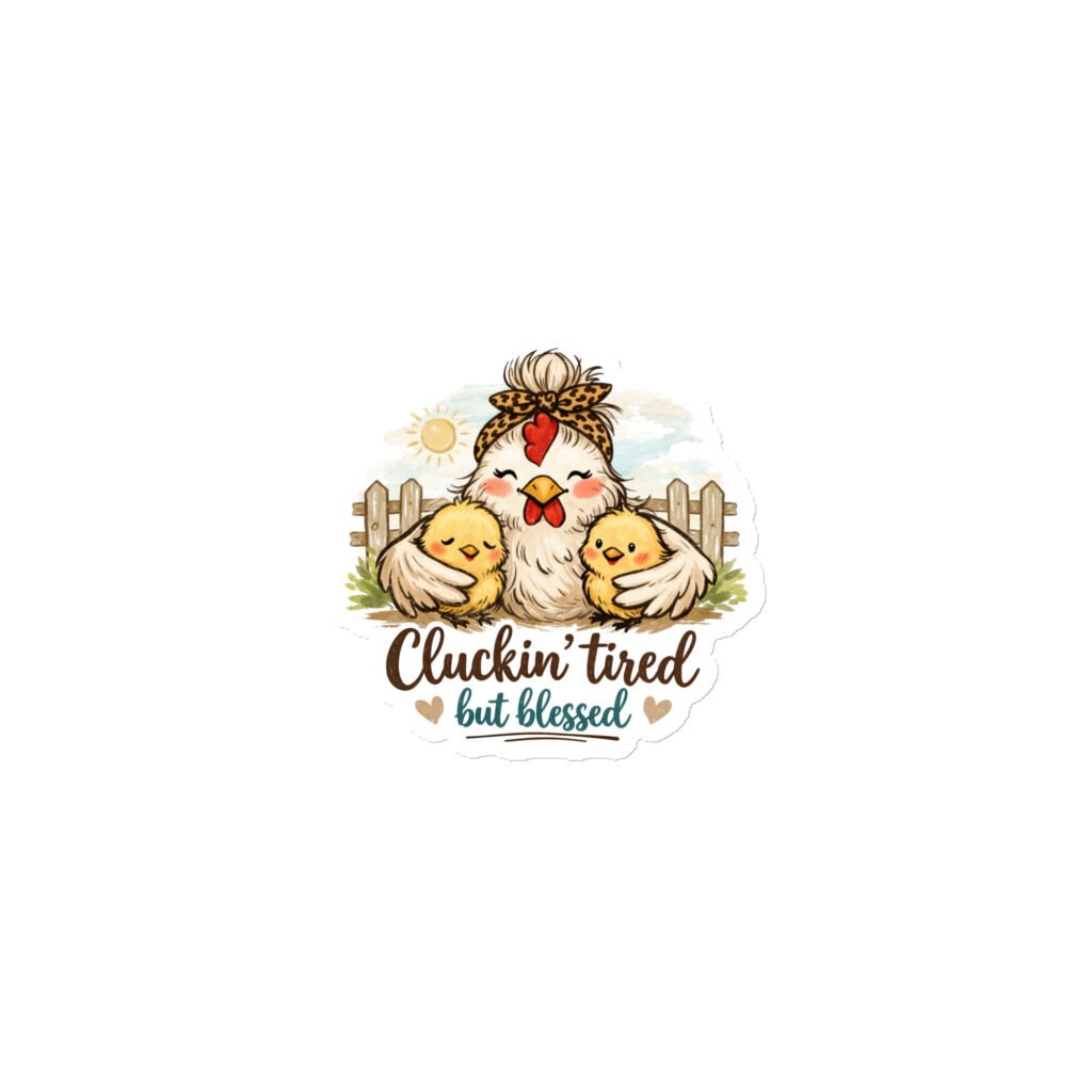 Cluckin' Tired but Blessed Magnet