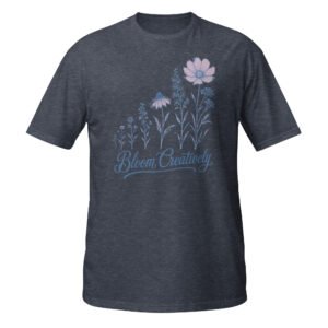 Blue Style Bloom Creatively Short-Sleeve T-Shirt