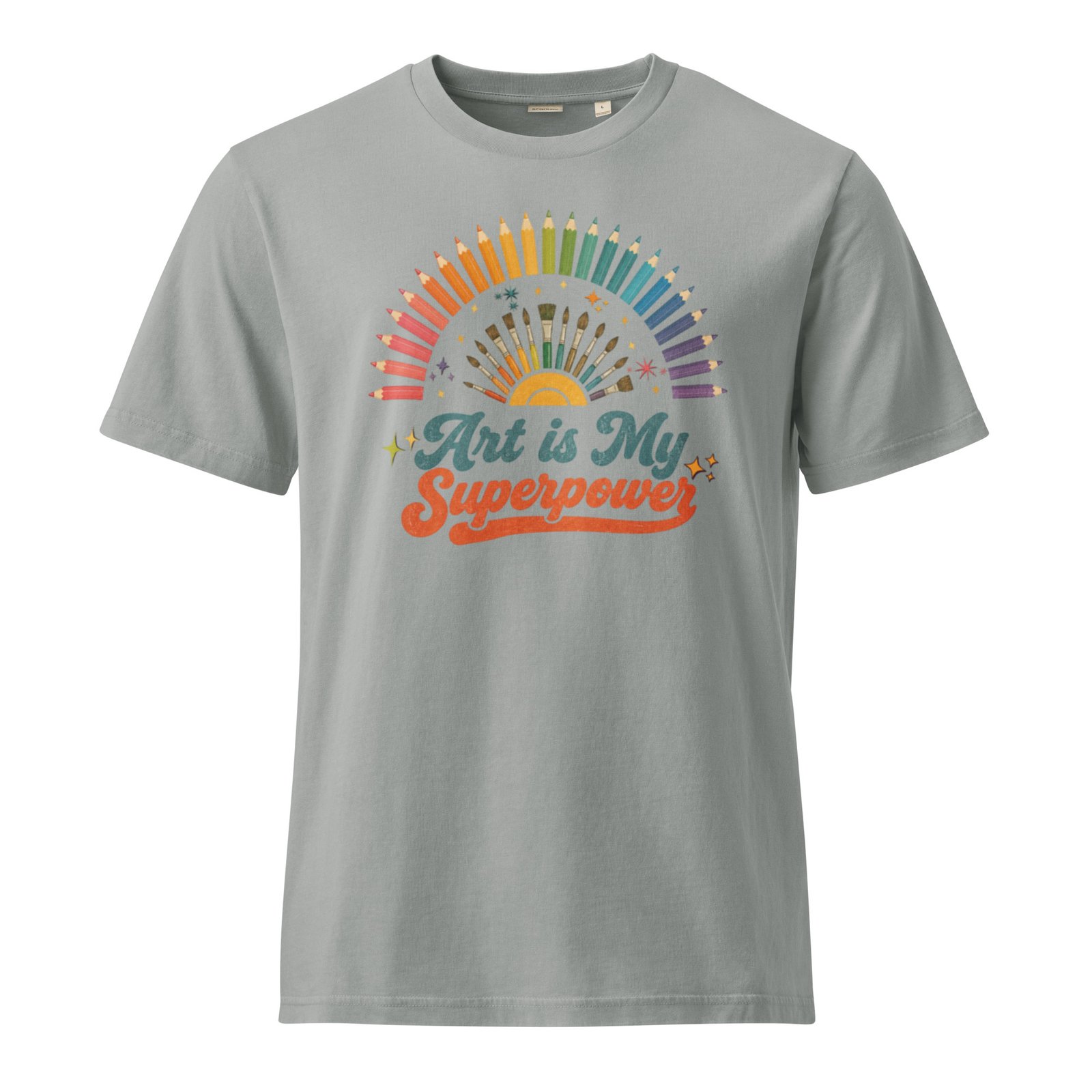Art is My Superpower Unisex Garment Dyed Vintage T-Shirt | Stanley/Stella - Image 2