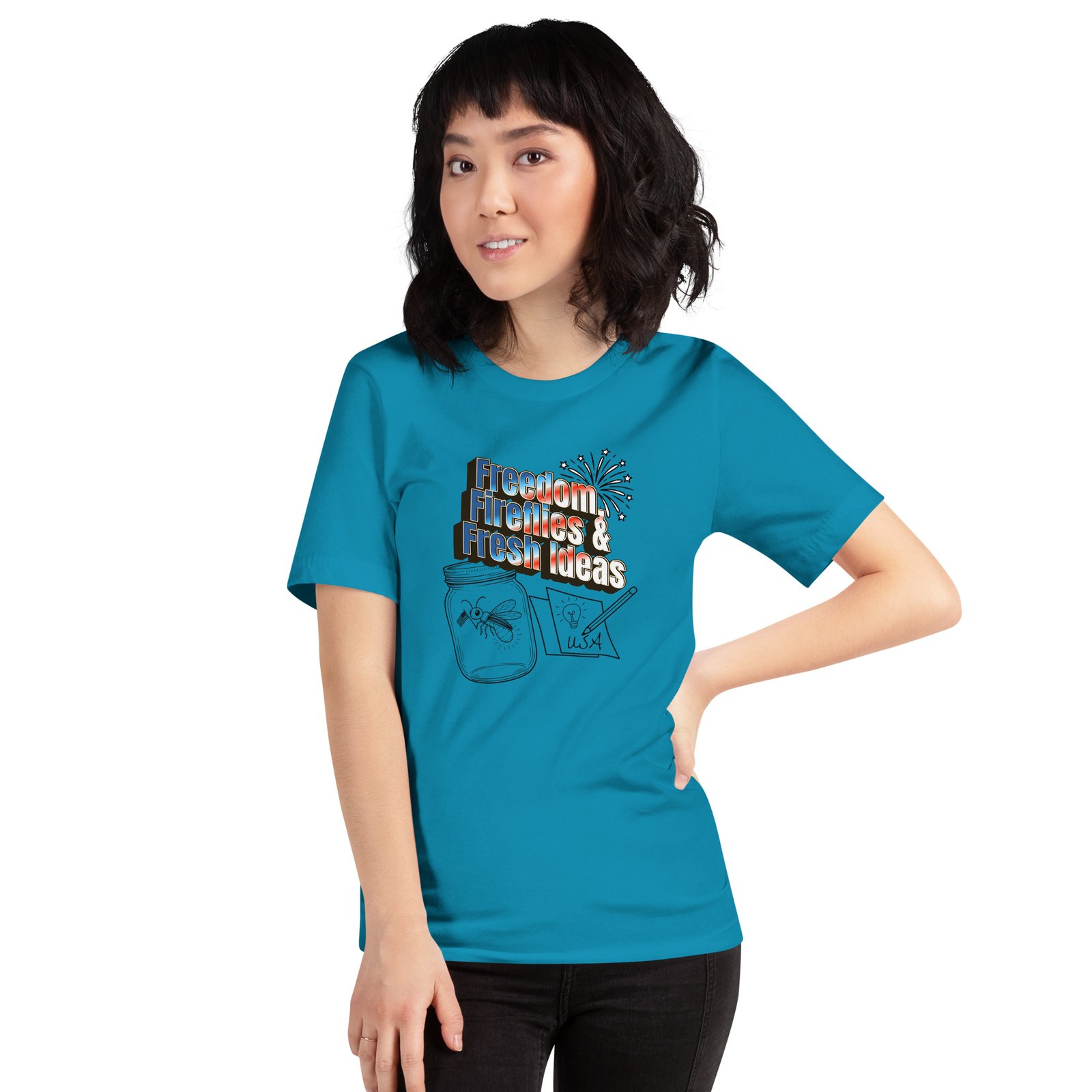 Freedom Fireflies and Fresh Ideas Unisex T-shirt - Image 6