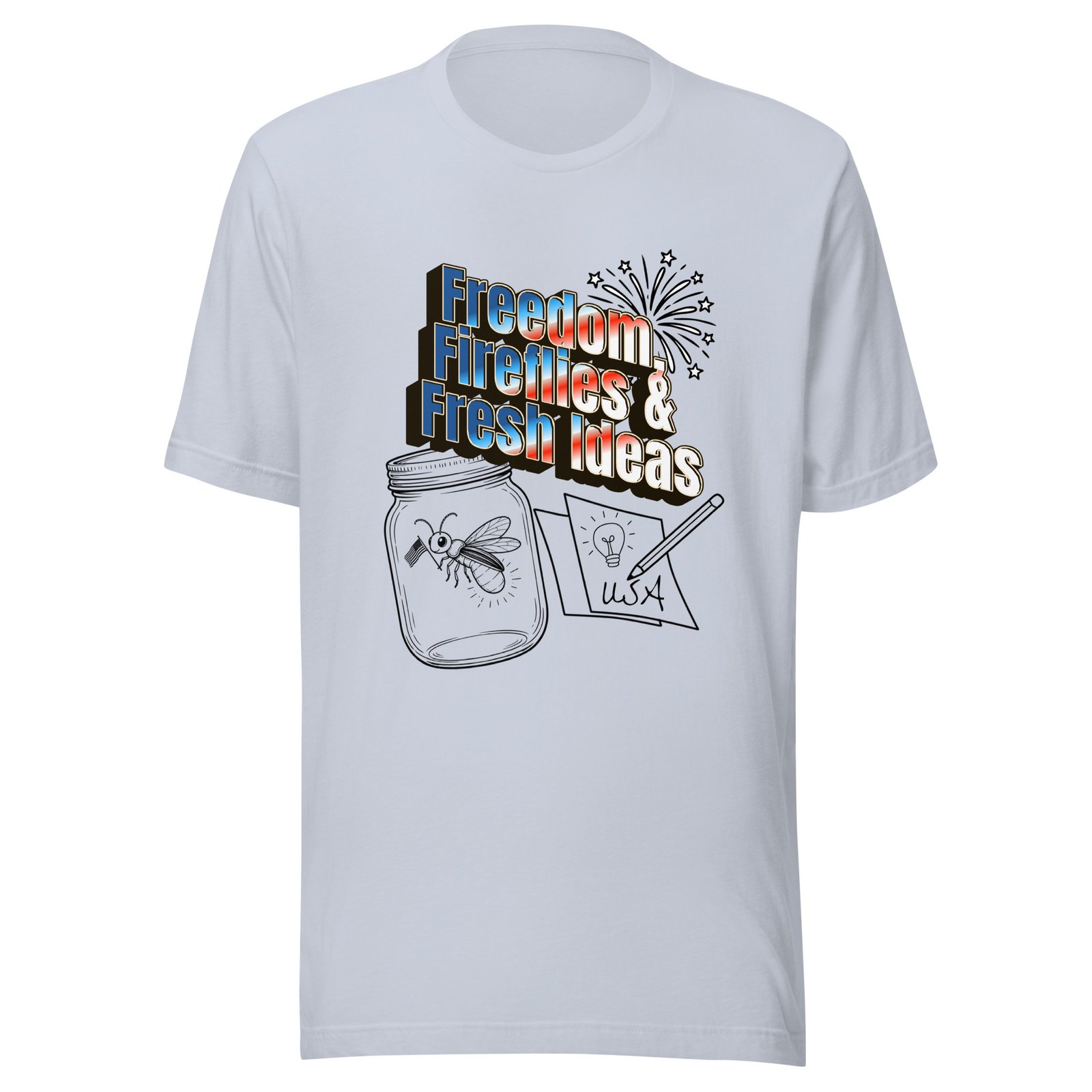 Freedom Fireflies and Fresh Ideas Unisex T-shirt - Image 3